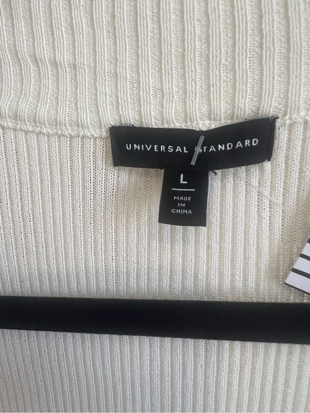 Universal Standard White Open-Front Ribbed Cardigan - Picture 2 of 2
